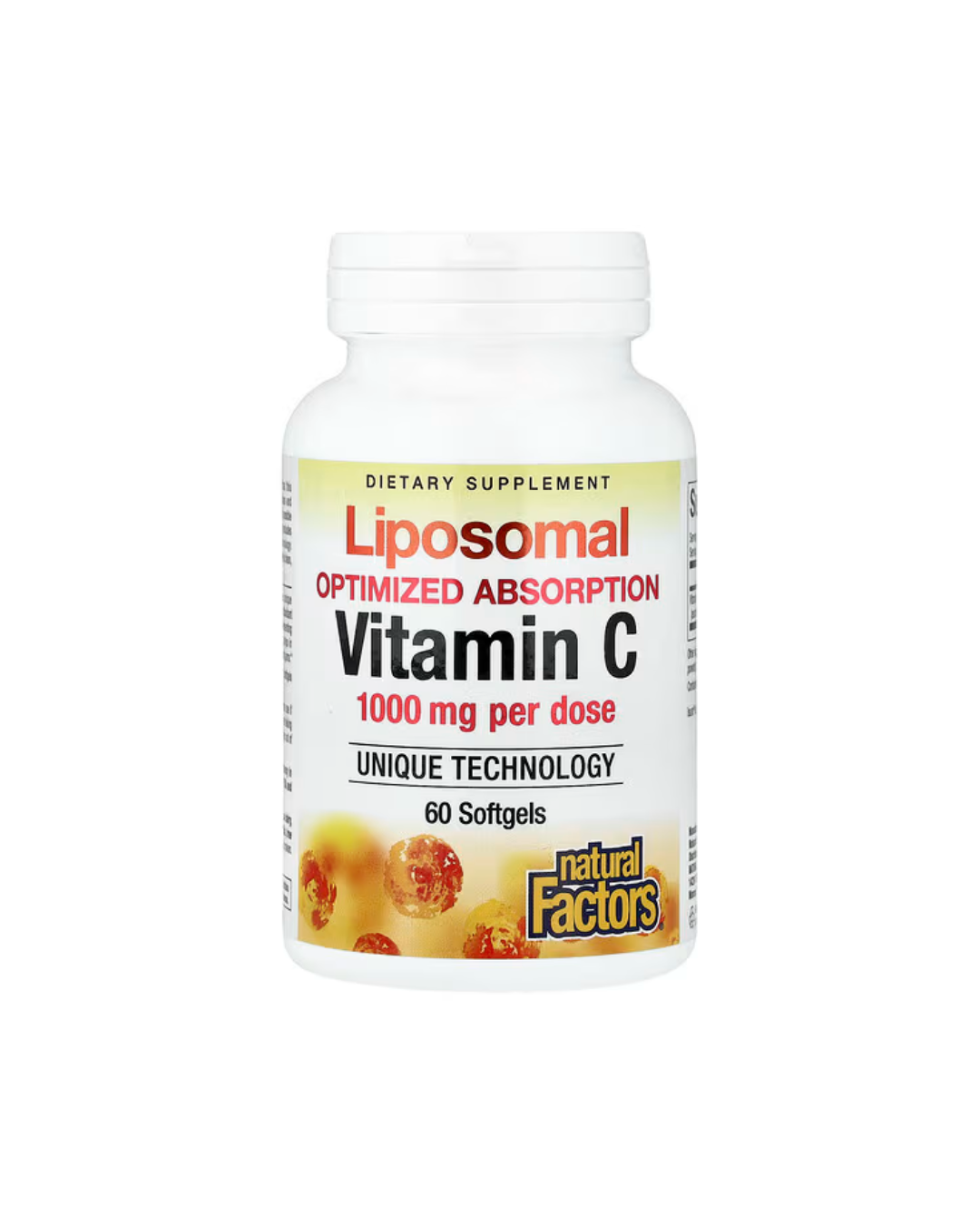 Natural Factors Liposomal Vitamin C 1000 mg - Antioxidant Support Supplement - Supports Immune Function &amp; Skin Health - Gluten-Free, Dairy-Free &amp; Non-GMO - 60 Capsules (30 Servings)