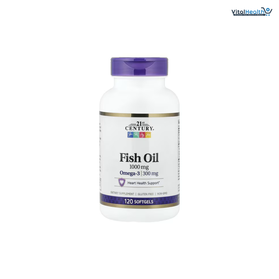 21st Century Fish Oil 1000 mg Softgels, 60 Count