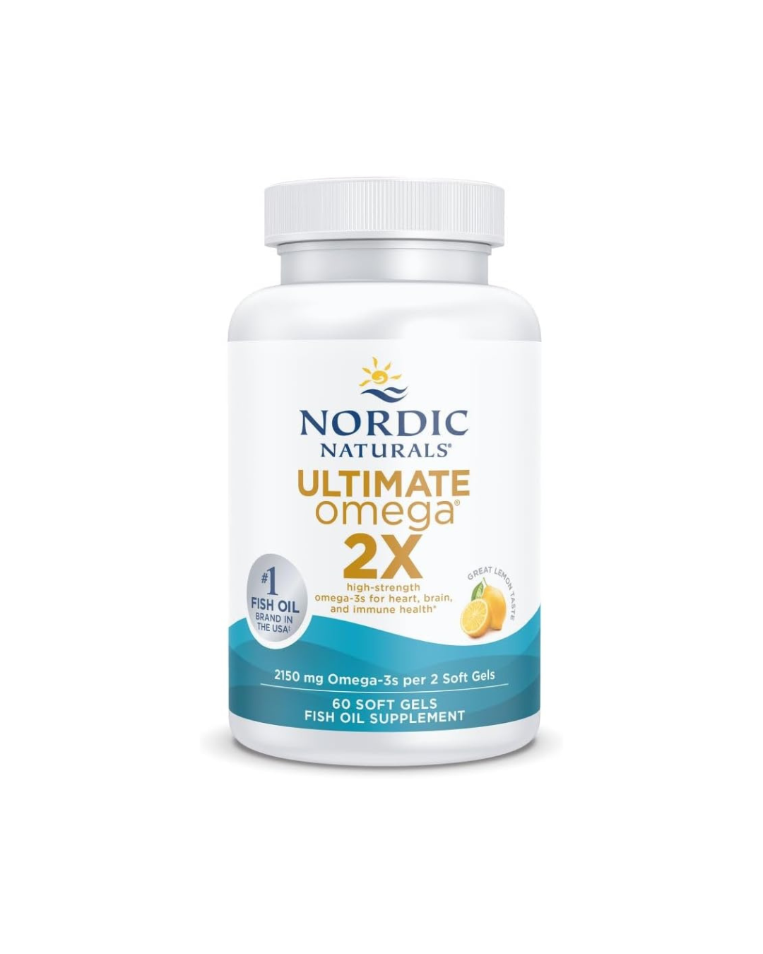 Nordic Naturals Ultimate Omega 2X, Lemon Flavor - 90 Soft Gels - 2150 mg Omega