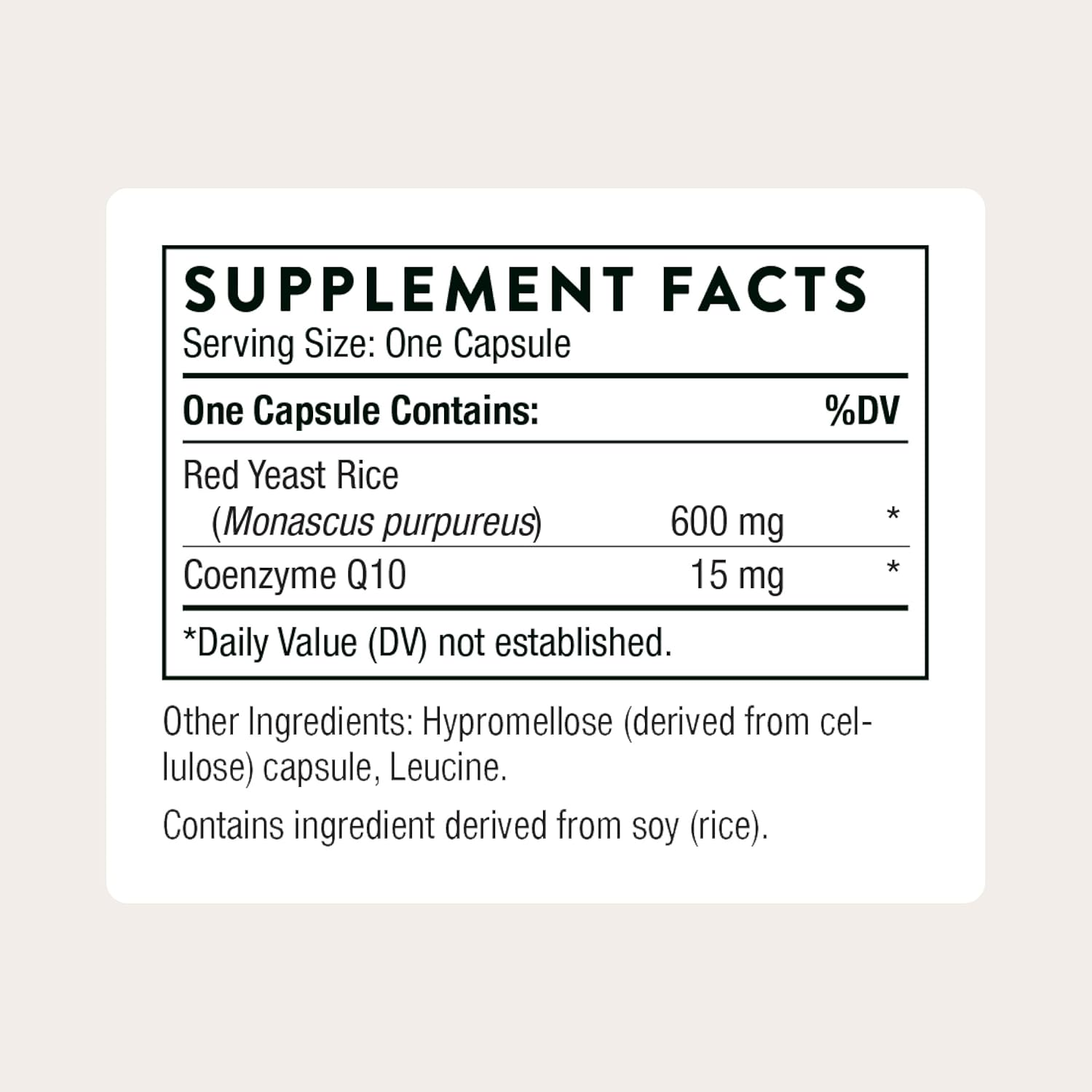 Thorne Red Yeast Rice + CoQ10 120 Capsules thumbnail 6