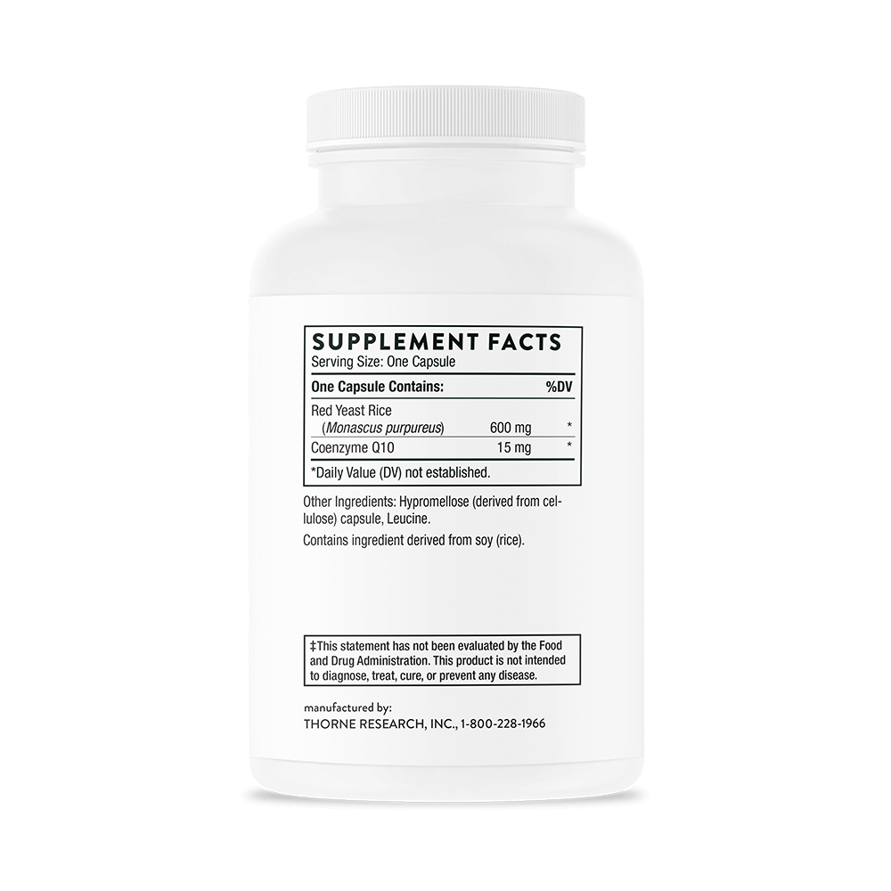 Thorne Red Yeast Rice + CoQ10 120 Capsules thumbnail 4