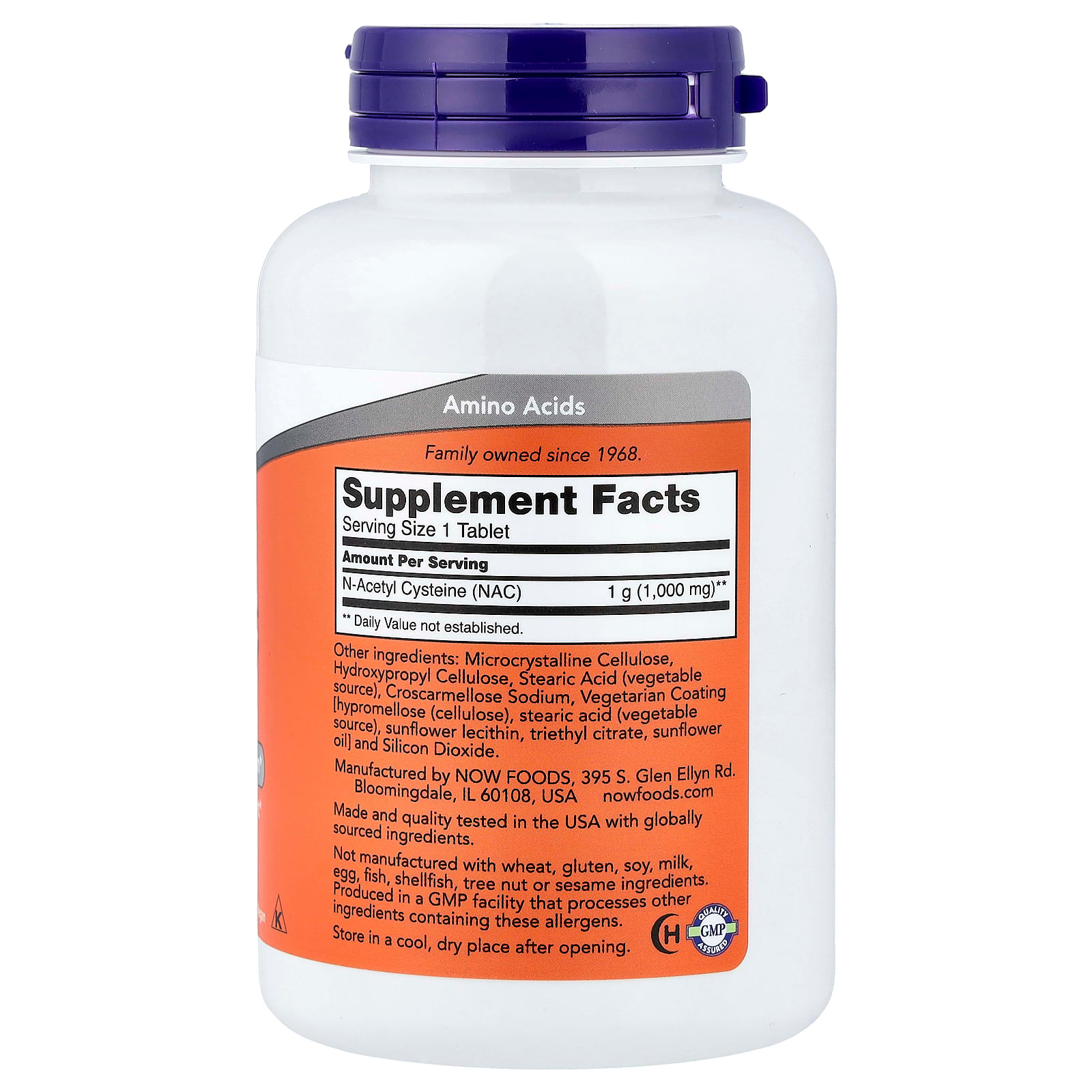 NOW Foods Supplements, NAC (N-Acetyl-Cysteine) 1,000 mg, Free Radical Protection, 120 Tablets thumbnail 4