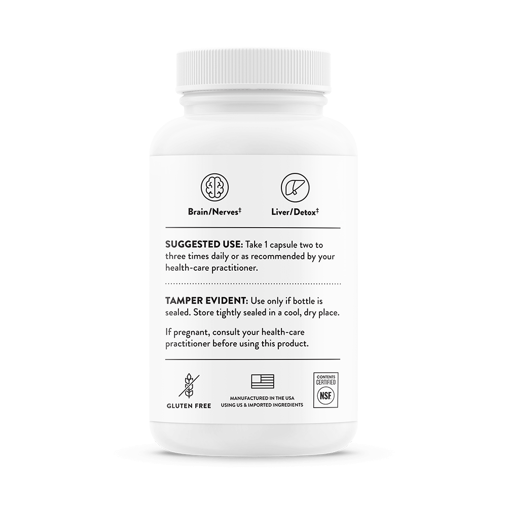 THORNE - Alpha-Lipoic Acid - Third-Party Certified - Gluten, Dairy &amp; Soy-Free - 60 Capsules thumbnail 3