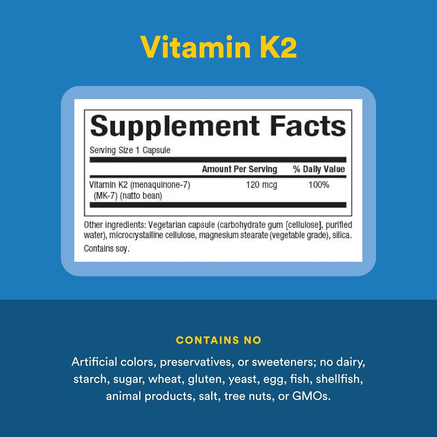 Natural Factors, Vitamin K2 120 mcg, Supports Bone and Vascular Health, 60 Capsules thumbnail 2