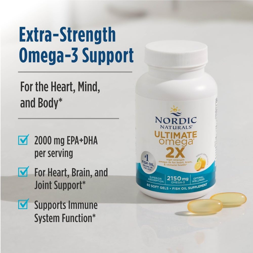 Nordic Naturals Ultimate Omega 2X, Lemon Flavor - 90 Soft Gels - 2150 mg Omega thumbnail 3
