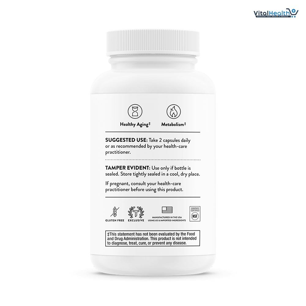 THORNE - ResveraCel - Nicotinamide Riboside with Quercetin Phytosome &amp; Resveratrol - Support Healthy Aging, Methylation, Cellular Energy Production &amp; Metabolism* - 30 Servings thumbnail 6