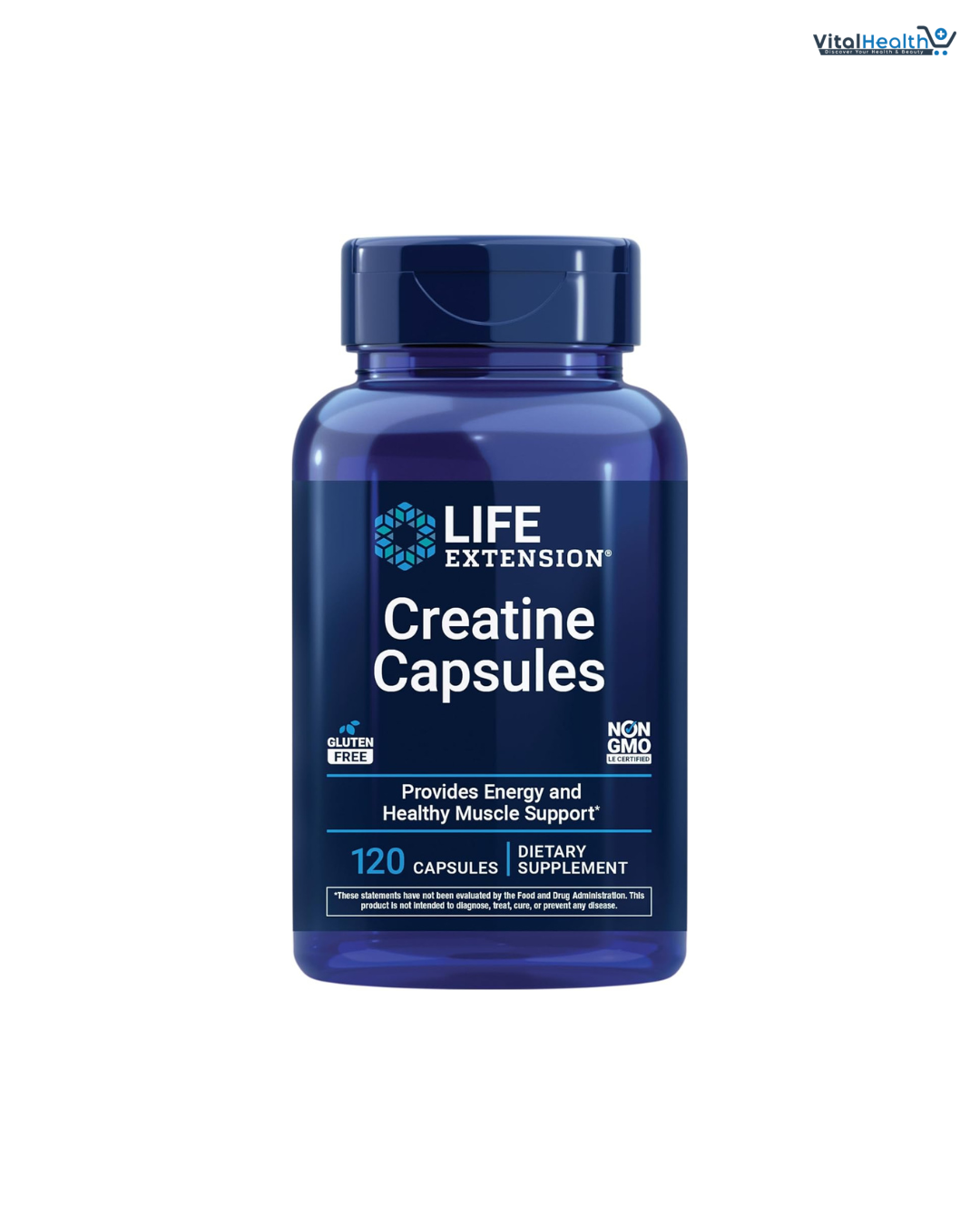 Life Extension Creatine Capsules – Creatine Monohydrate – Promotes Strength, Lean Muscle, Healthy Endurance – Non-GMO, Gluten-Free – 120 Capsules thumbnail 7