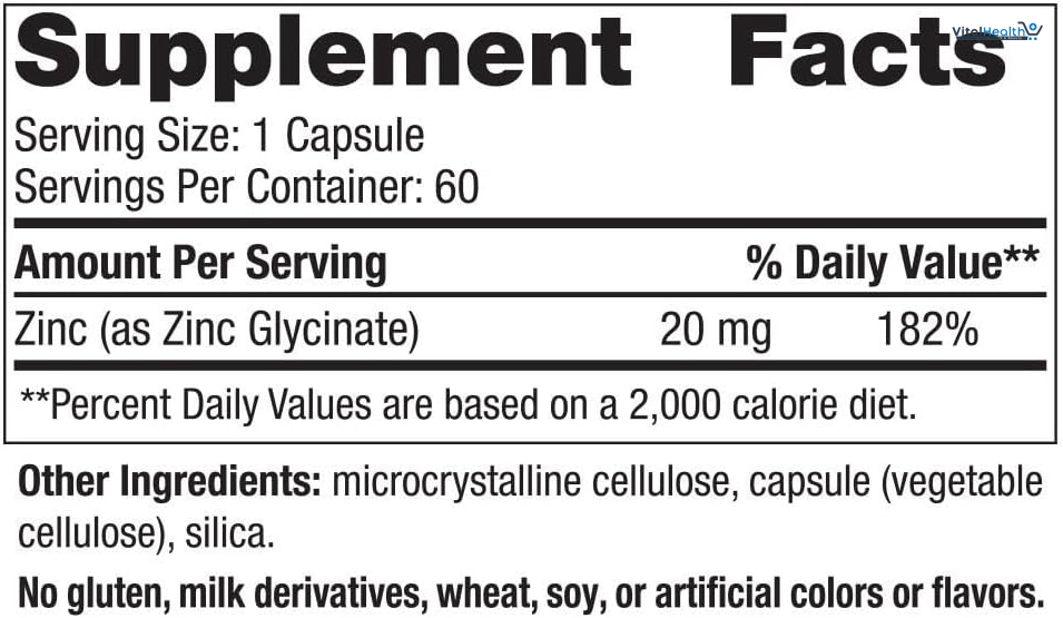 Nordic Naturals Zinc Glycinate - 60 Capsules - 20 mg Highly Absorbable Zinc Glycinate - Optimal Wellness - Non-GMO, Gluten Free, Vegan thumbnail 6