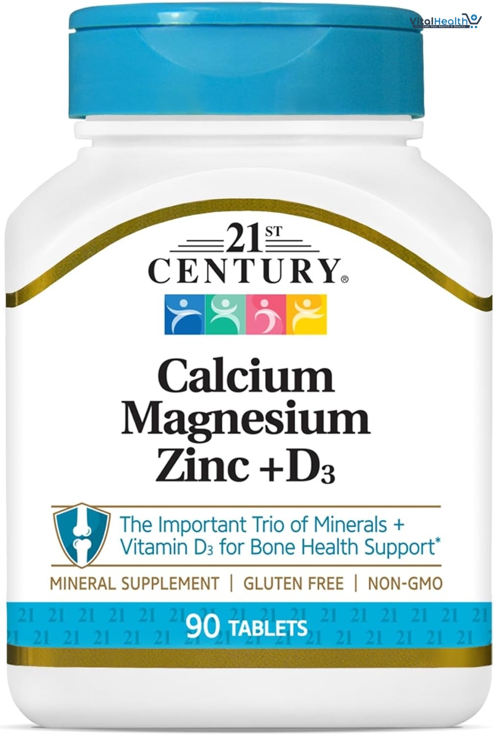 21st Century Calcium Magnesium Zinc +D Tablets, 90 Count for Bone Health thumbnail 6