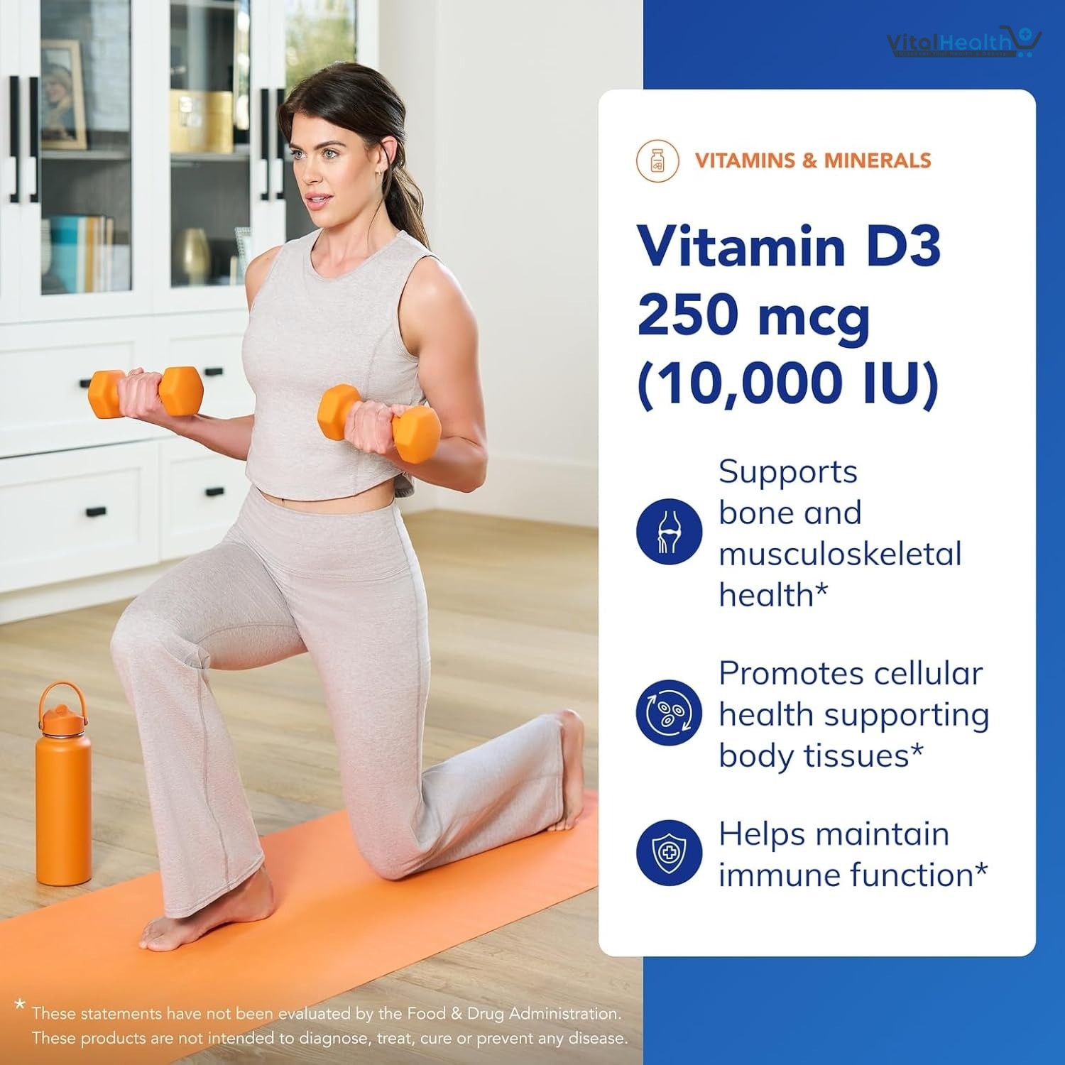 Pure Encapsulations Vitamin D3 25 mcg (1,000 IU) - Supplement to Support Bone, Joint, Breast, Heart, Colon &amp; Immune Health - with Premium Vitamin D - 60 Capsules thumbnail 3