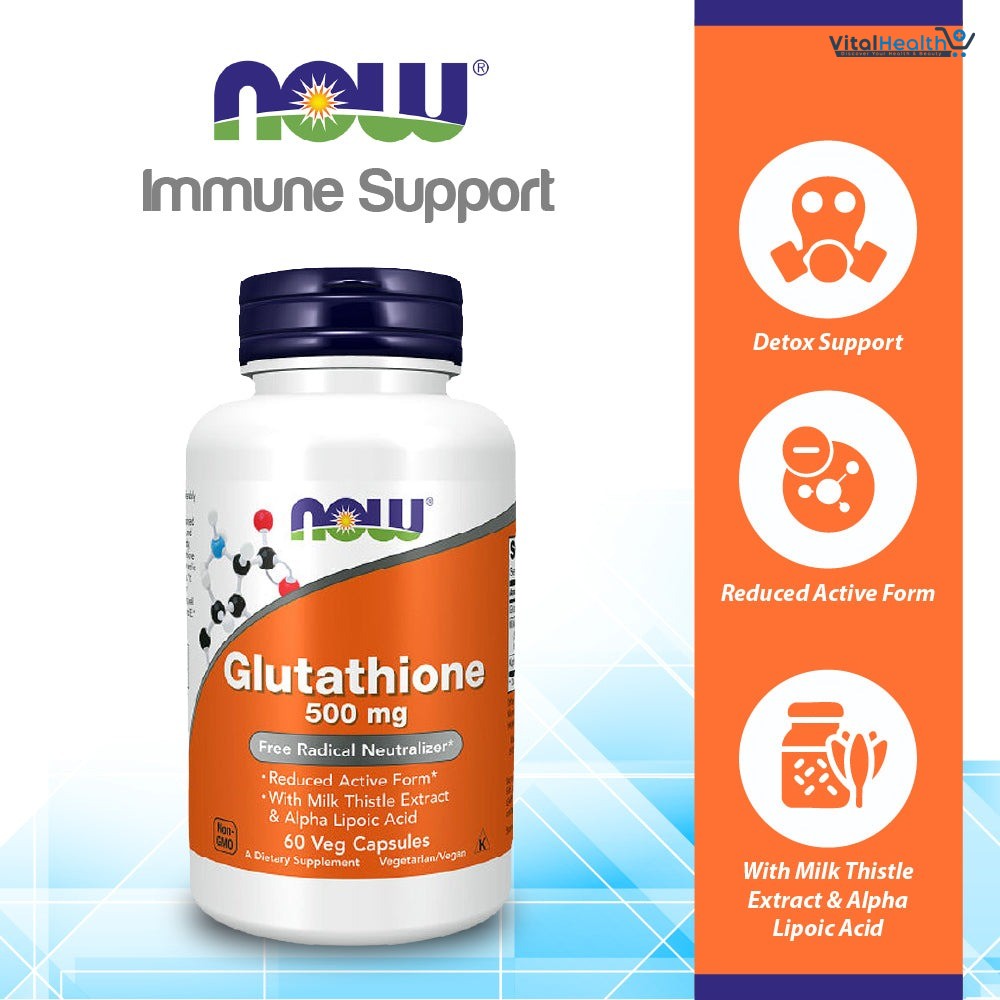 NOW Foods Glutathione 500mg _ Detox Support thumbnail 6