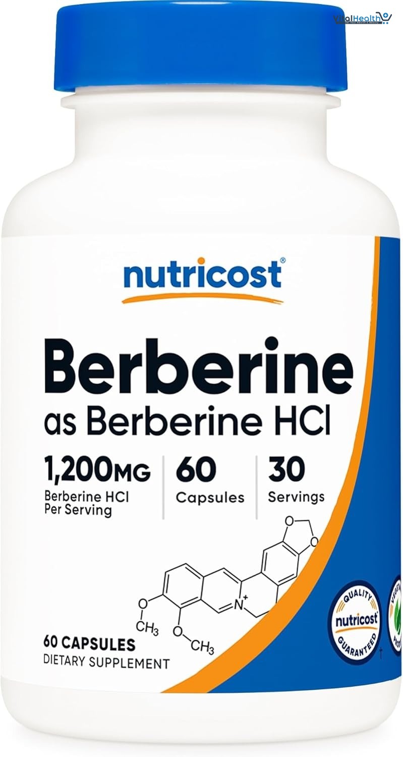 Nutricost Berberine HCl 1200mg , 60 Vegetarian Capsules - Gluten Free &amp; Non-GMO thumbnail 2
