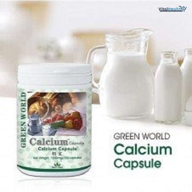 Green World Calcium Capsule 1000mg _ 100 Capsules thumbnail 3