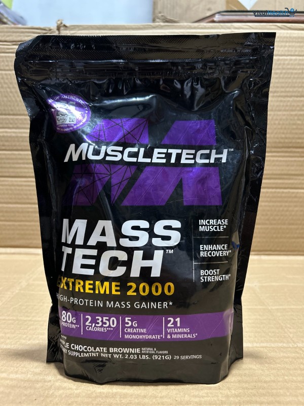 Muscletech Mass Tech Xtreme 2000 Mass Gainer Powder – 2.03 lbs High-Calorie Muscle Builder Supplement thumbnail 2