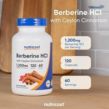 Nutricost Berberine HCl with Ceylon Cinnamon Capsules (120 Capsules, 60 Servings) - Non-GMO, Animal-Free Product thumbnail 4