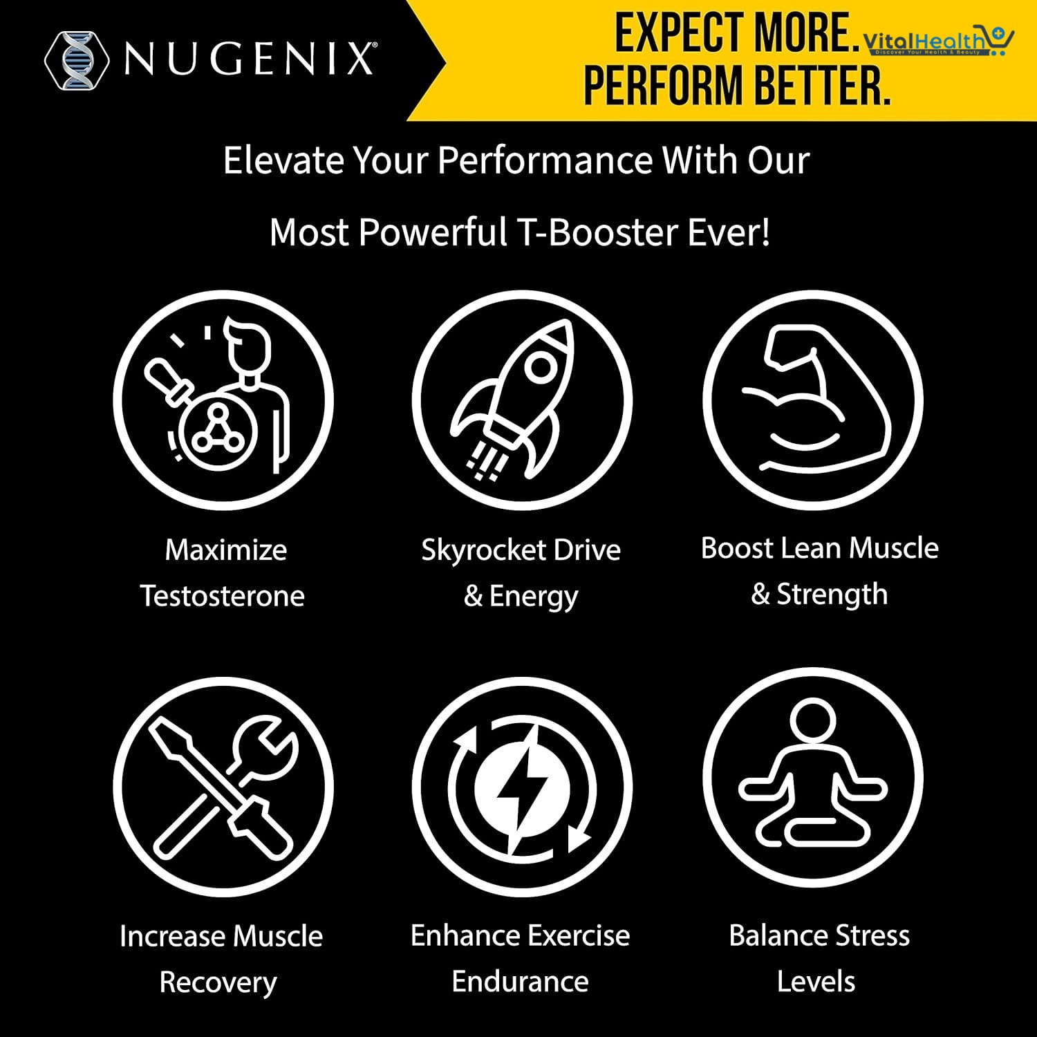 Nugenix Total-T Maxx - Maximum Total Testosterone Booster for Men, 120 Count thumbnail 2