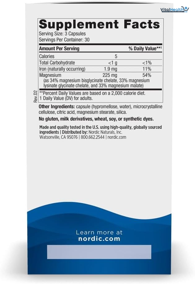 Nordic Naturals Magnesium Complex Capsules 90 Count thumbnail 5