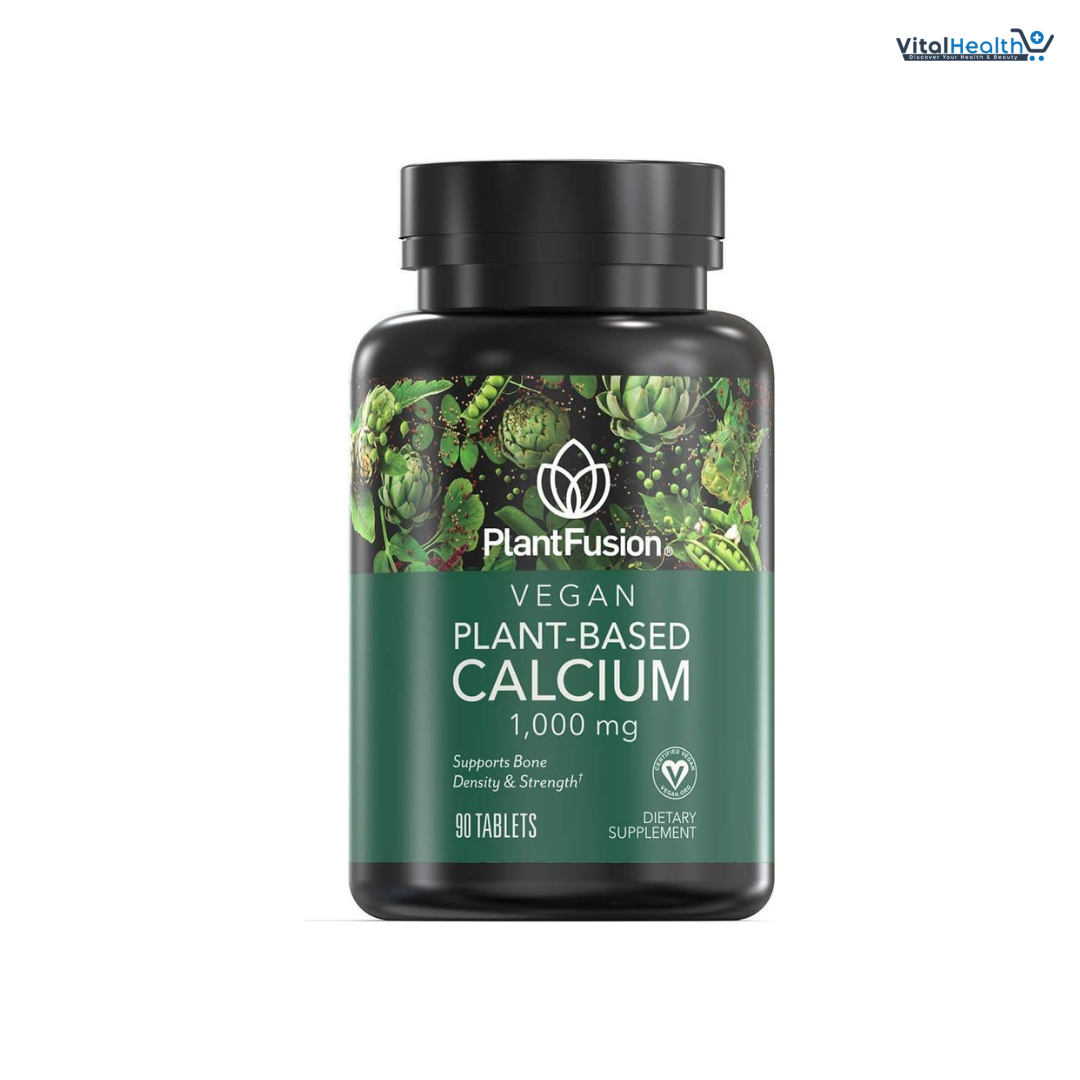 PlantFusion Vegan Calcium, Premium Plant Based Calcium (1000mg) Sourced from Icelandic Red Algae, Plus Magnesium, D3, K2, and Boron, 90 Vegan Tablets thumbnail 2