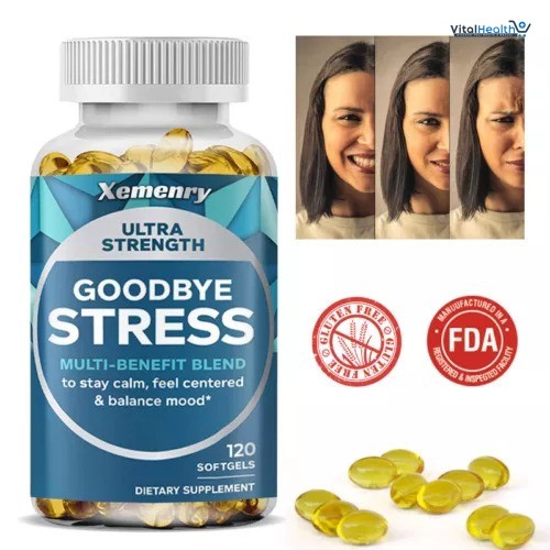 Xemenry Goodbye Stress Capsules With L-Theanine &amp; GABA To Stay Calm and Feel Concentrated thumbnail 3