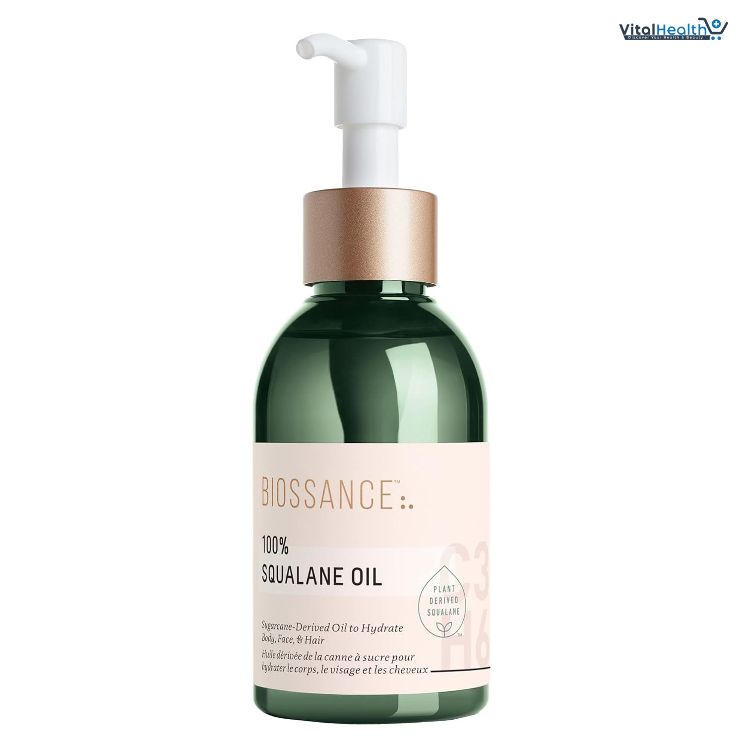 BIOSSANCE 100% Squalane Oil - Sustainable, Vegan Face Oil &amp; Body Oil - Hydrating, Fast-Absorbing Moisturizer - Ideal for Oily Skin, Face, Hair - Organic Sugarcane-Derived Squalane, 3.3 ounces (100ml) thumbnail 3