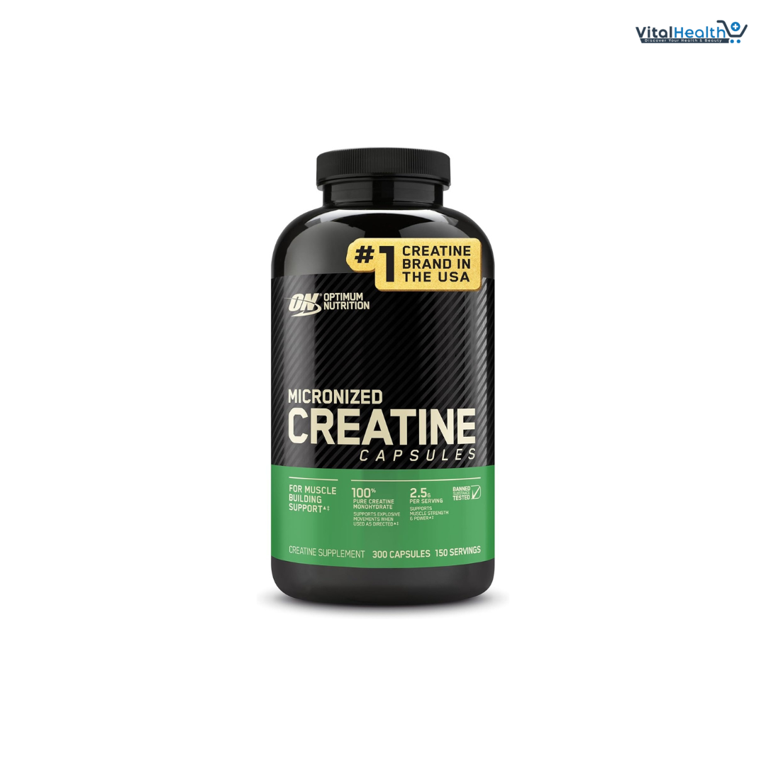 Optimum Nutrition Micronized Creatine Monohydrate Capsules, Keto Friendly, 2500mg, 300 Capsules thumbnail 3