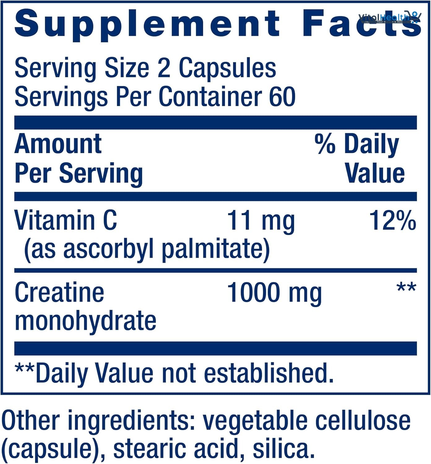 Life Extension Creatine Capsules – Creatine Monohydrate – Promotes Strength, Lean Muscle, Healthy Endurance – Non-GMO, Gluten-Free – 120 Capsules thumbnail 2