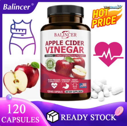 Balincer Organic Apple Cider Vinegar Capsules 120_ Support Healthy Metabolism, Promote Healthy Digestion, Weight Loss Supplement thumbnail 3