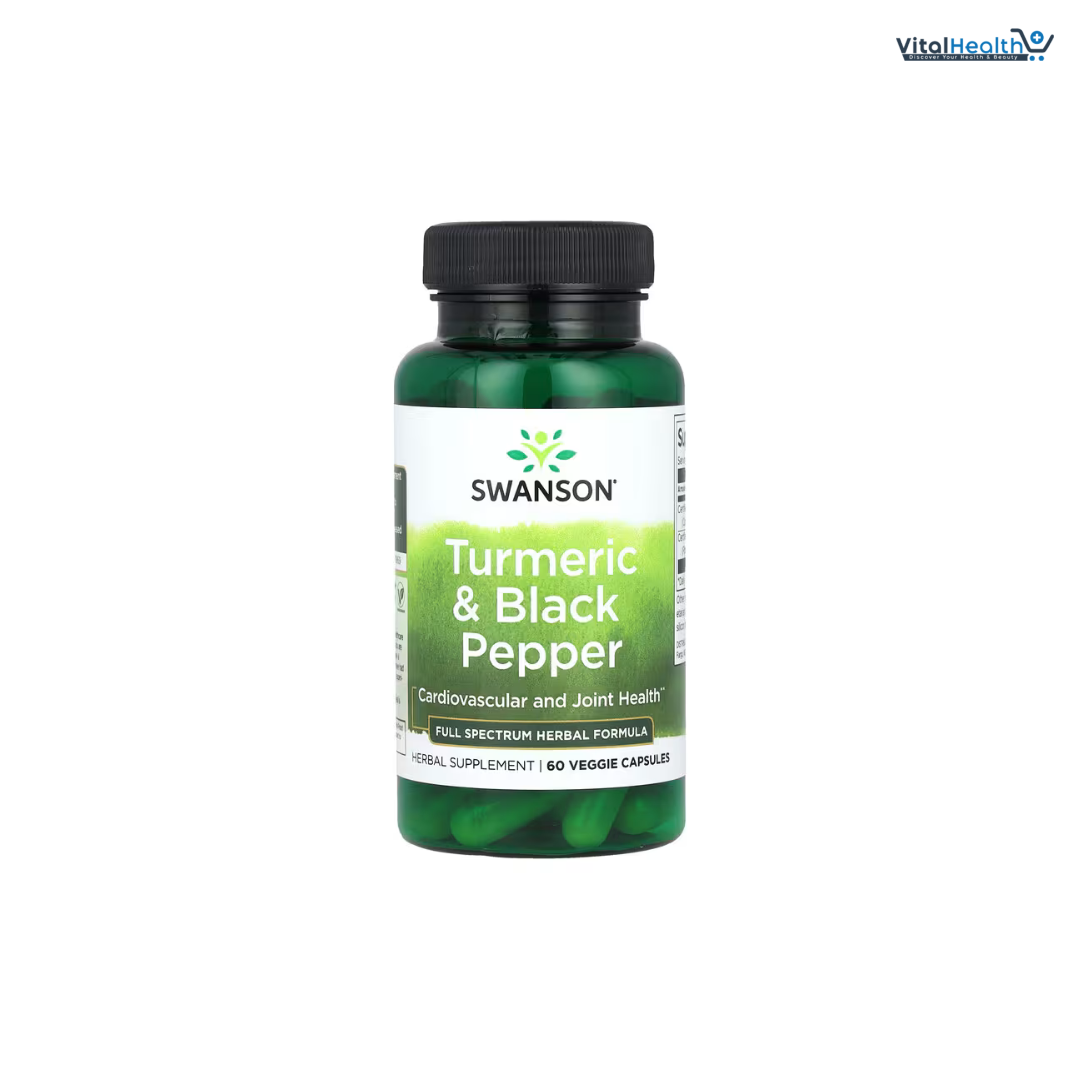 Swanson Turmeric &amp; Black Pepper - Organic Joint Health, Heart Health, Digestion, &amp; Liver Support Supplement - Natural Formula for Enhanced Bioavailability &amp; Absorption - (60 Veggie Capsules) thumbnail 6