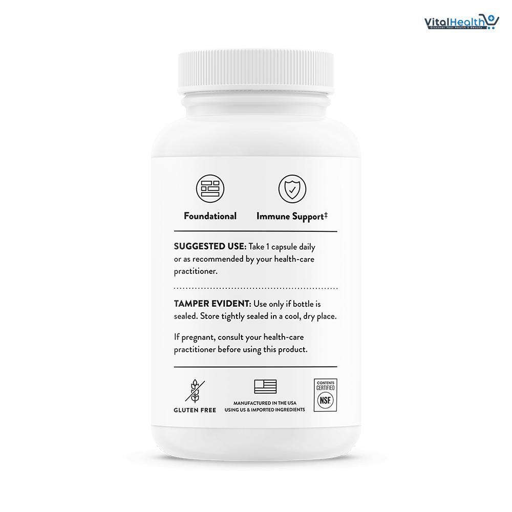 THORNE Zinc Bisglycinate 30 mg 60 Capsules thumbnail 4