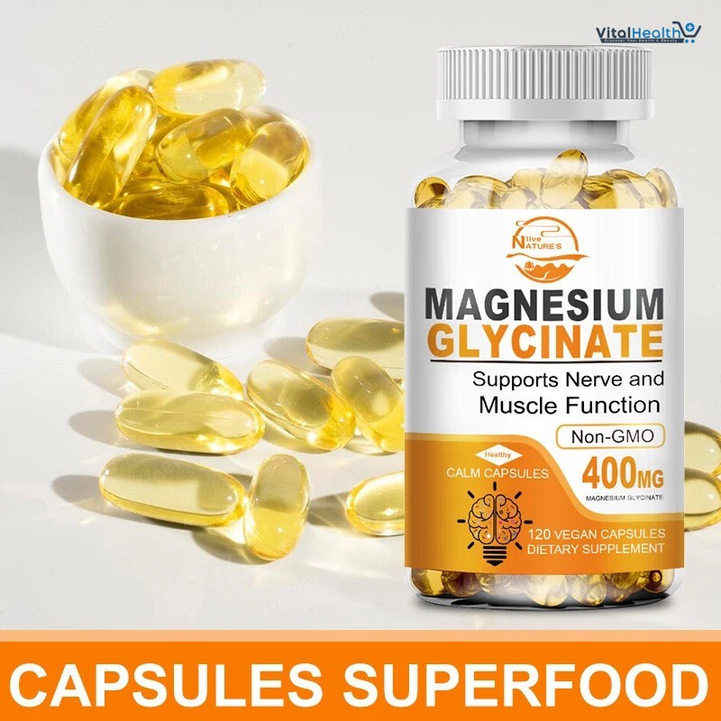 Nature's Live Magnesium Glycinate 400mg _ 120 Capsules thumbnail 6