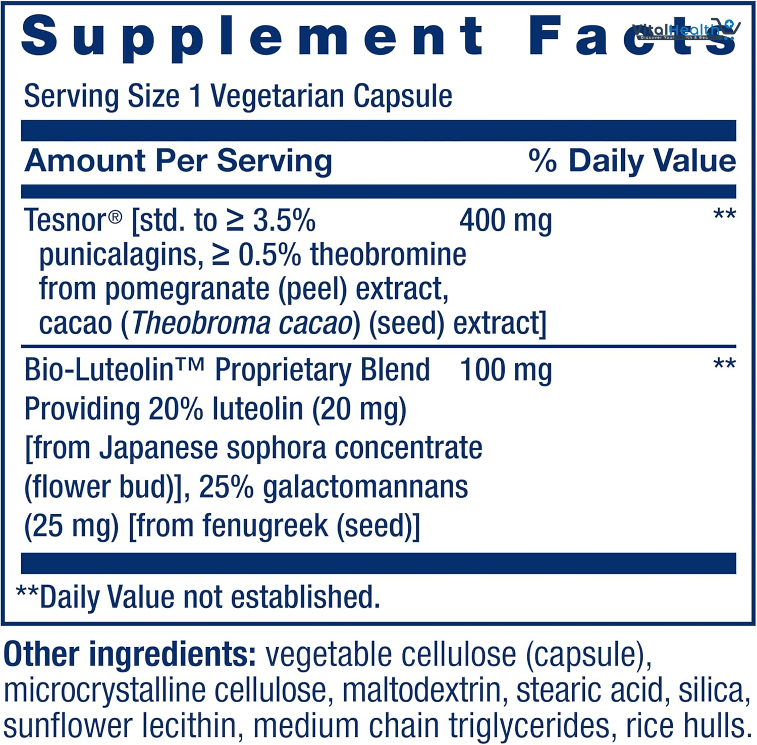 Life Extension Testosterone Elite, Testosterone Supplement, Male Health Support Supplement, Pomegranate, Cacao, Luteolin, Non-GMO, Gluten-Free, Vegetarian, 30 Capsules thumbnail 6