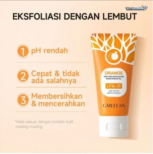 Orange Enzymes Exfoliating Brightening Gel (LF16-35) – High Activity Mild Exfoliation Skincare Gel - 50g thumbnail 3