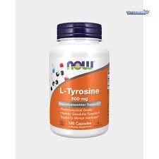 NOW Supplements, L-Tyrosine 500 mg, Supports Mental Alertness, Neurotransmitter Support, 120 Capsules thumbnail 3