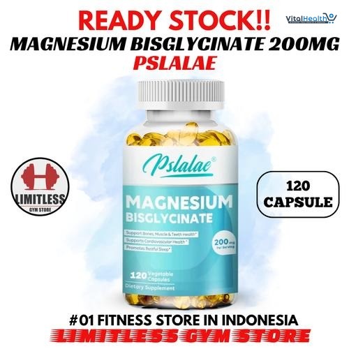 Pslalae Magnesium Bisglycinate 200mg _ 120 Capsules - Essential Mineral | Non-GMO &amp; Gluten-Free Capsules thumbnail 5