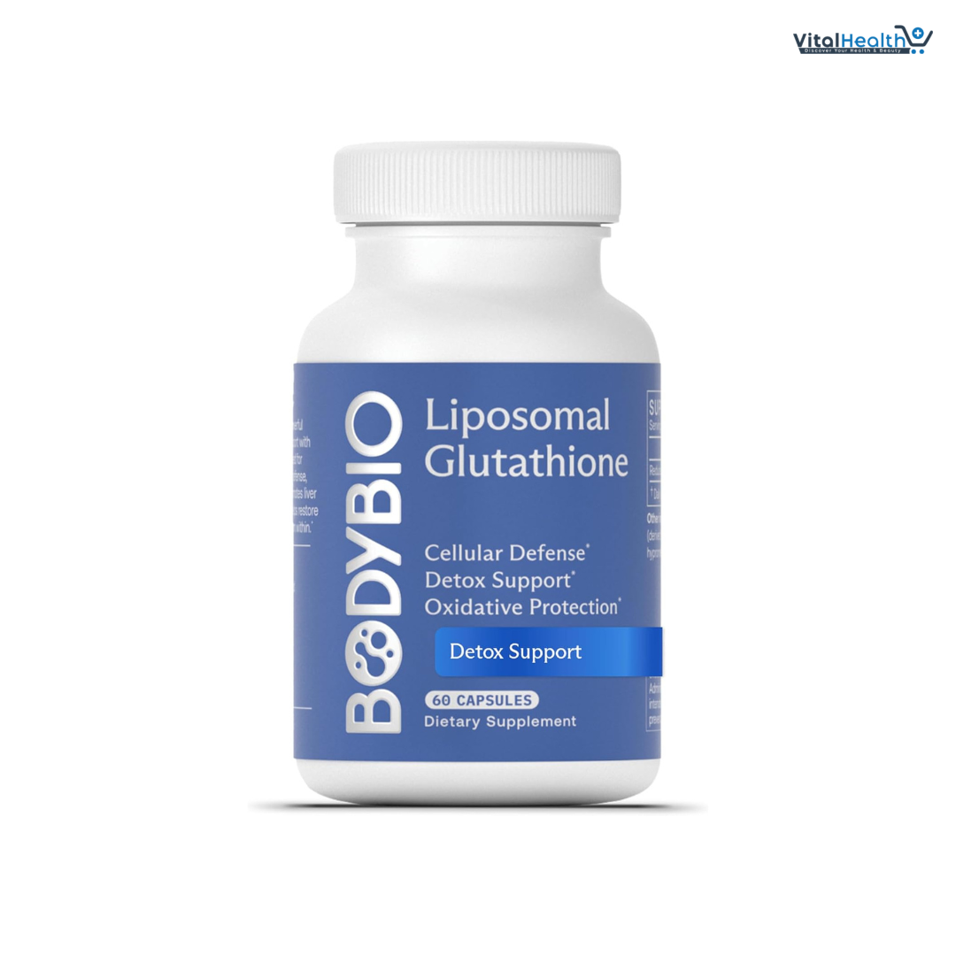 BodyBio Liposomal Glutathione - Master Antioxidant for Cellular Protection, Advanced Liposomal Absorption for Detox &amp; Toxin Removal 60 Capsules thumbnail 4