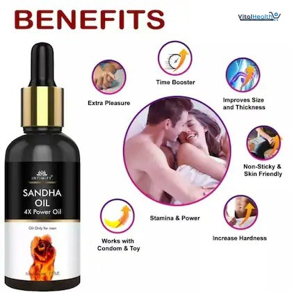 Intimify Sandha Oil for long last performance, Extra Pleasure, Stamina &amp; Power, Improves Size and Thickness thumbnail 4