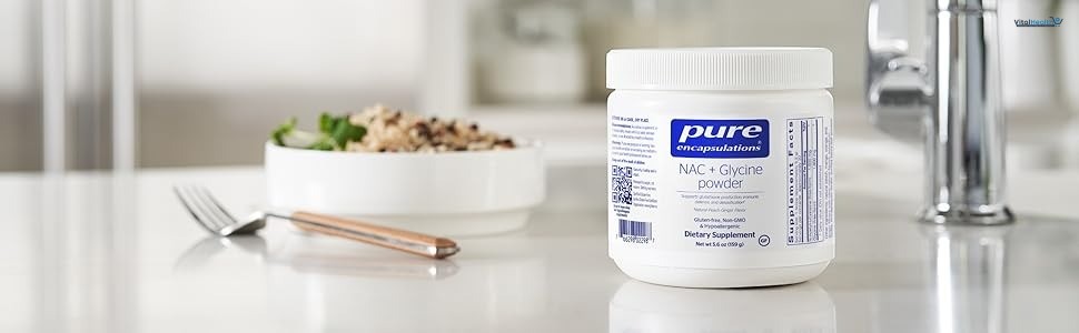 Pure Encapsulations NAC + Glycine Powder | Support for Glutathione Production, Immune Defense, and Detoxification | 5.6 Ounces | Natural Peach Ginger Flavor thumbnail 6