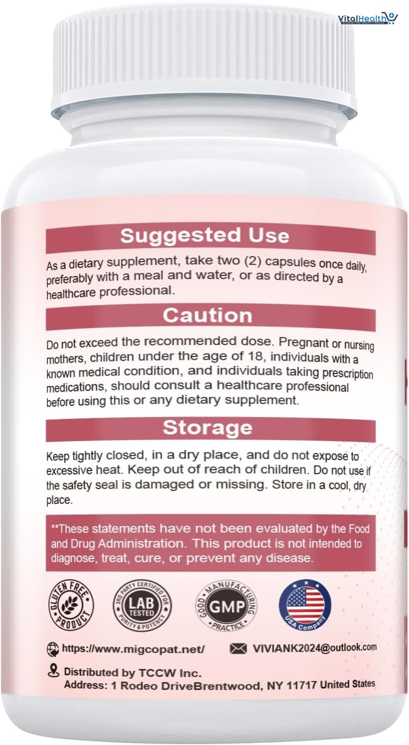 Hair Skin and Nails Vitamins with Biotin, Collagen &amp; Hyaluronic Acid, Supports Healthy Hair Growth, Strong Nails &amp; Glowing Skin, Biotin Supplement with Vitamins A, C, D3, E, B Complex &amp; Minerals thumbnail 10