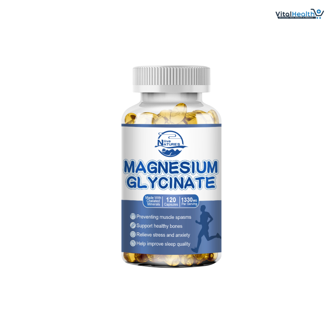 NATURE'S LIVE Magnesium Glycinate 1330mg 120 Capsules Highest Potency Buffered &amp; Chelated thumbnail 7