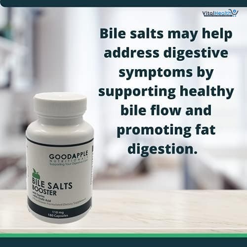 Bile Salts Booster | Supports Gallbladder/No Gallbladder | Ox Bile &amp; Taurine Gallbladder Supplement | Gas &amp; Bloating | Digestive Aid Especially fats | 180 Capsules - 110 mg thumbnail 7