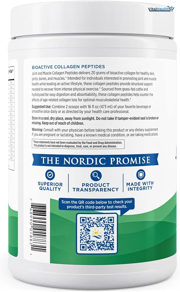 Nordic Naturals Joint &amp; Muscle Collagen Peptides, Unflavored - 10.6 Ounces - Collagen Supplement for Skin Health and Joint Mobility - 15 Servings thumbnail 2