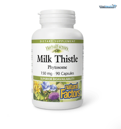 HerbalFactors by Natural Factors, Milk Thistle Phytosome, Promotes Healthy Liver Function with Dandelion and Turmeric, 90 capsules (90 servings) thumbnail 2