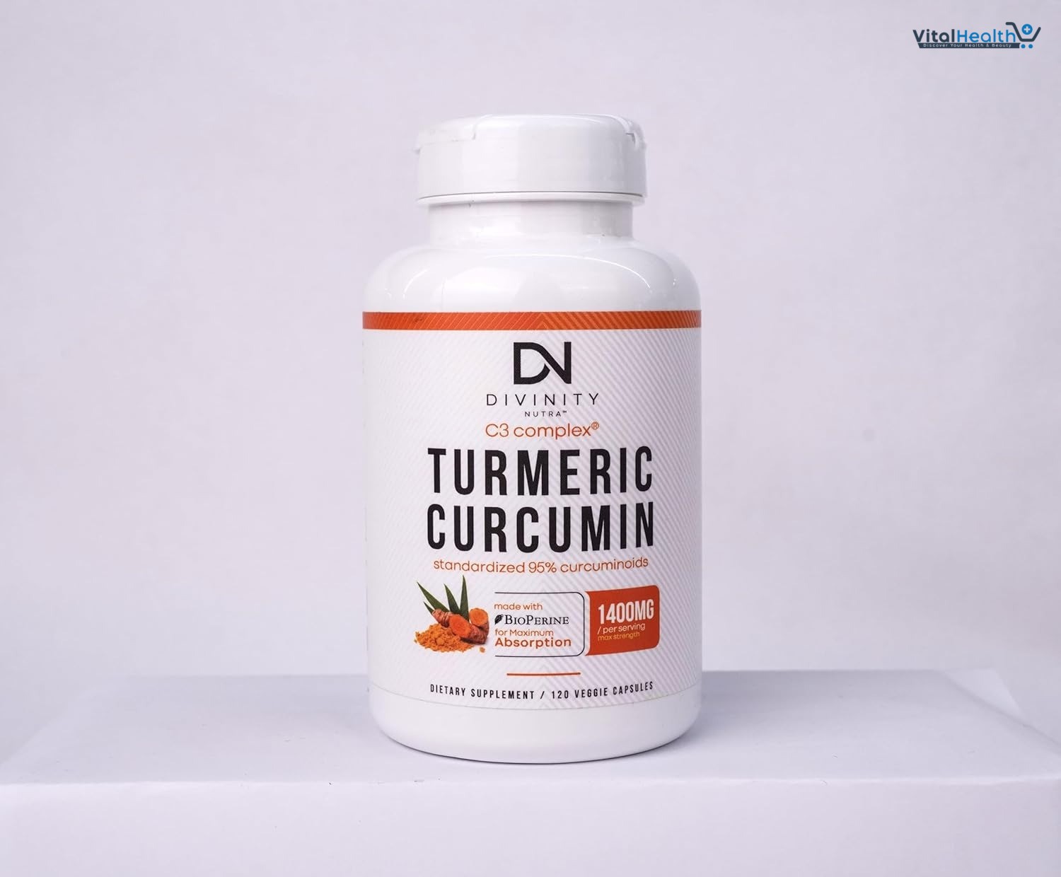 Turmeric Curcumin with BioPerine Black Pepper 1400mg, Support GLP-1 Naturally, Max Absorption Turmeric Supplement for Joint Support with 95% Standardized Curcuminoids C3 Complex, Non GMO, 120 Capsules thumbnail 7