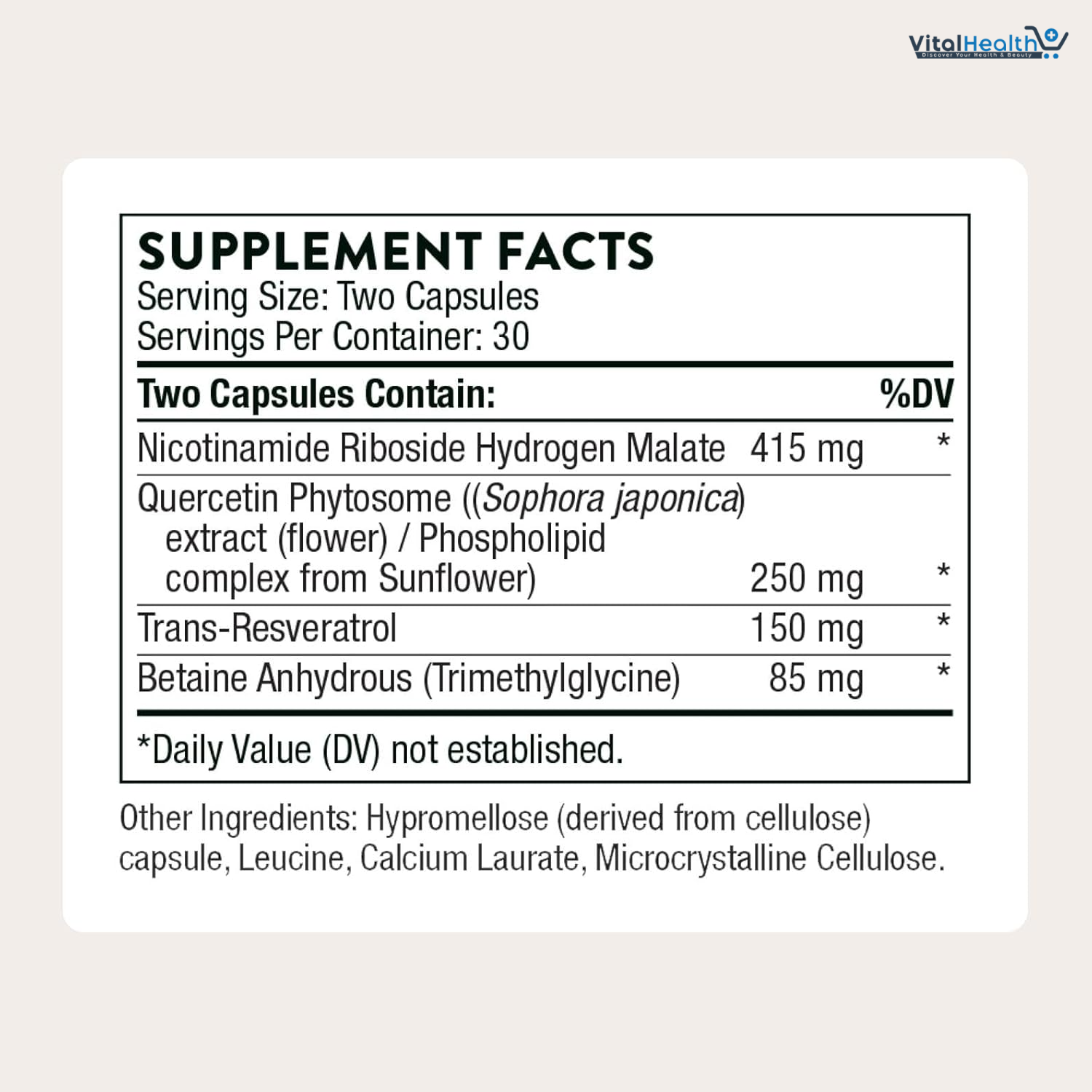 THORNE - ResveraCel - Nicotinamide Riboside with Quercetin Phytosome &amp; Resveratrol - Support Healthy Aging, Methylation, Cellular Energy Production &amp; Metabolism* - 30 Servings thumbnail 4