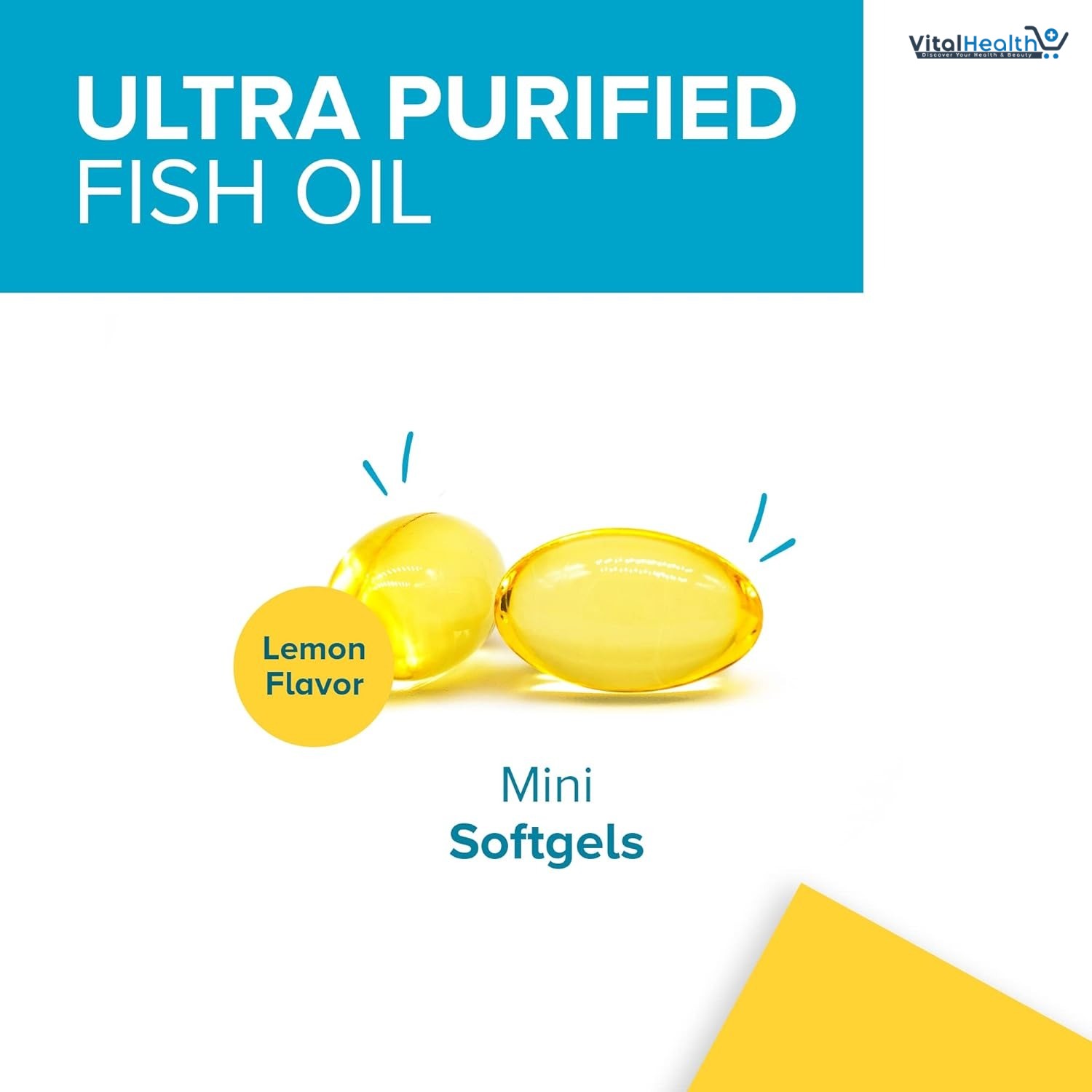 Qunol Fish Oil Omega 3 Mini Softgels, 1000mg Omega 3 EPA + DHA, Ultra Pure Supplements, Heart Health Support, Lemon Flavor, Easy to Swallow Minis, 3 Month Supply, 180 Count thumbnail 5