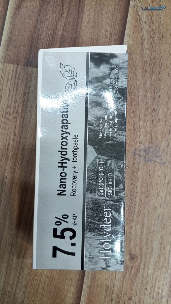 Holydeer Recovery Toothpaste | 7.5% Nano-Hydroxyapatite Enamel Repair &amp; Whitening Toothpaste - 80g thumbnail 2