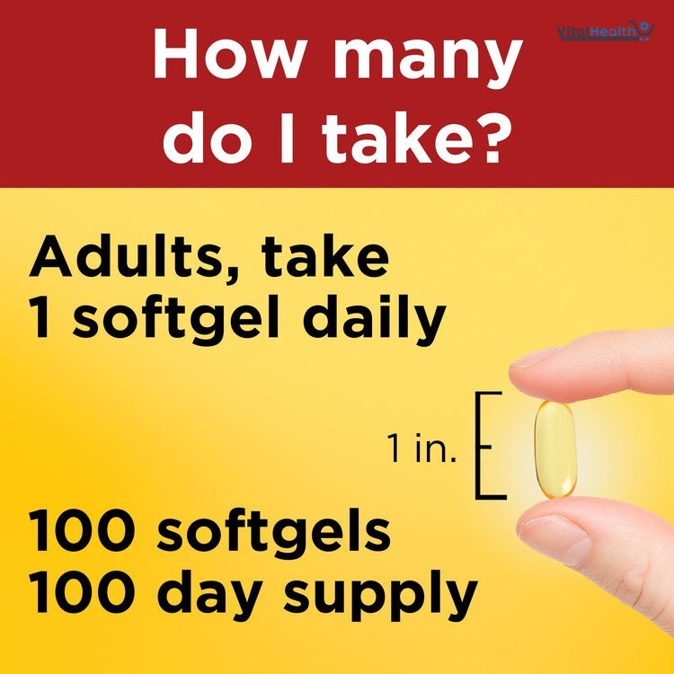 Nature Made Omega-3 Fish Oil 1200 mg 100 Softgels thumbnail 4