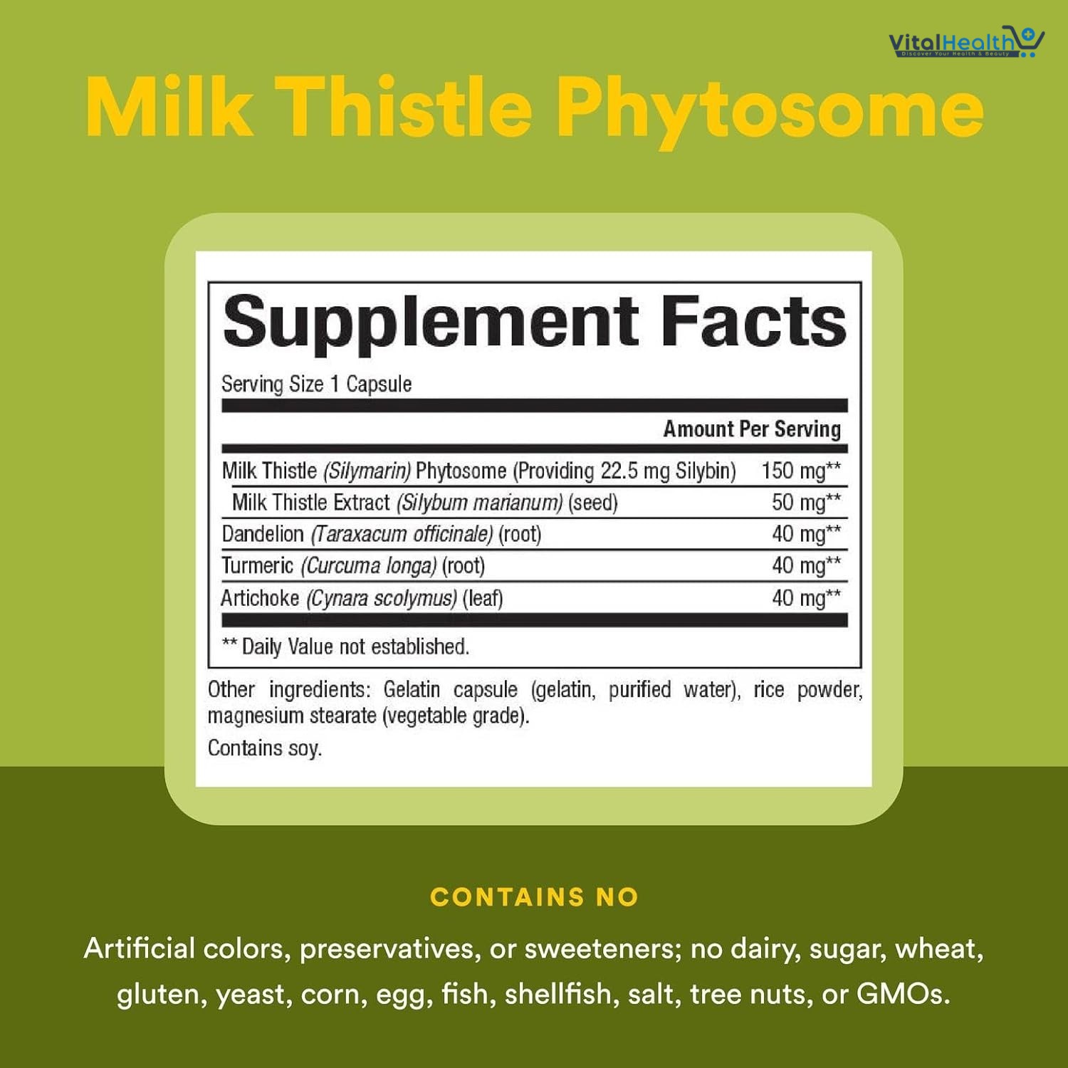HerbalFactors by Natural Factors, Milk Thistle Phytosome, Promotes Healthy Liver Function with Dandelion and Turmeric, 90 capsules (90 servings) thumbnail 5