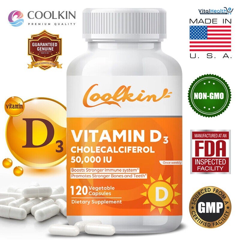 High Potency Vitamin D3 50,000 IU - 120 Vegetarian Capsules - Gluten Free Non-GMO Vitamin D Supplement thumbnail 3