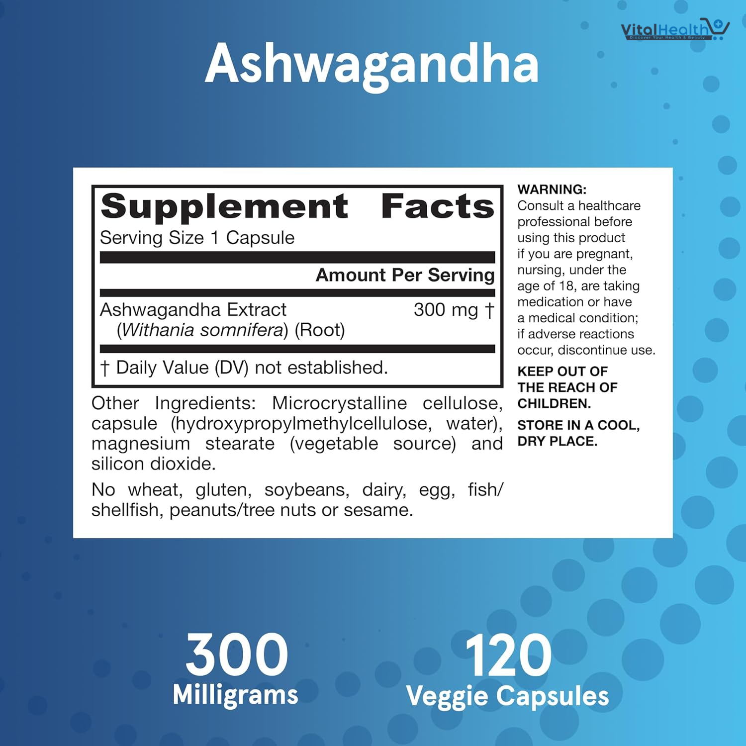 Jarrow Formulas Ashwagandha Capsules, 300 mg Supplement Supports Normalized Resistance to Mental and Physical Stress, 120 Veggie Capsules, 60 Day Supply thumbnail 7